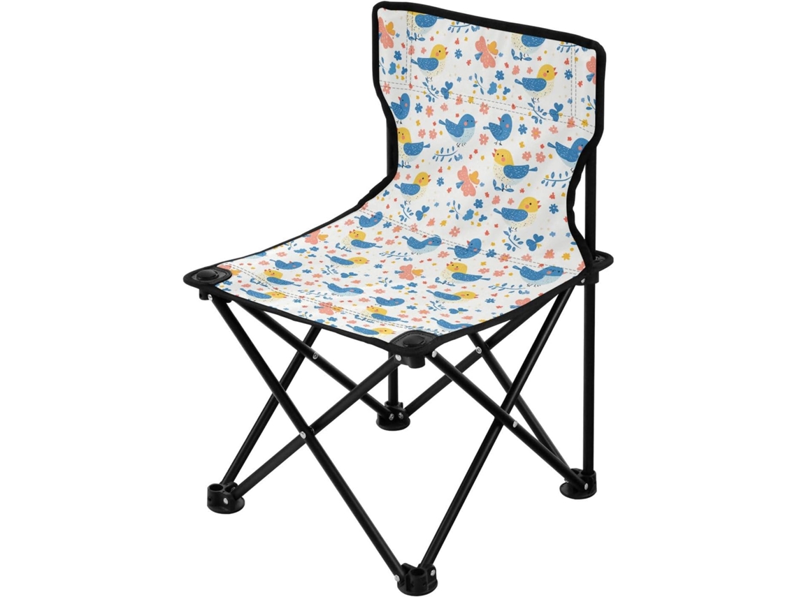 Silla Plegable Compacta De Camping Hierro Resistente Portátil Estable