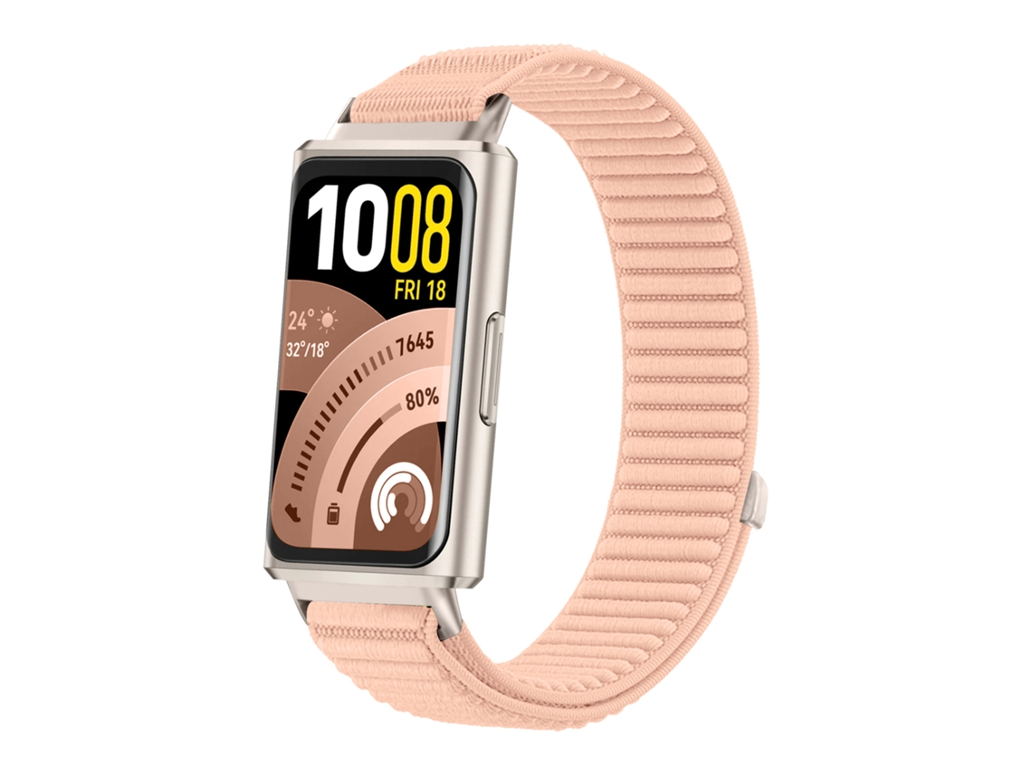 Correa de nailon trenzado para Huawei Band 11/11 Pro, transpirable, de liberación rápida, ajustable, rosa claro, Hexinyigjly
