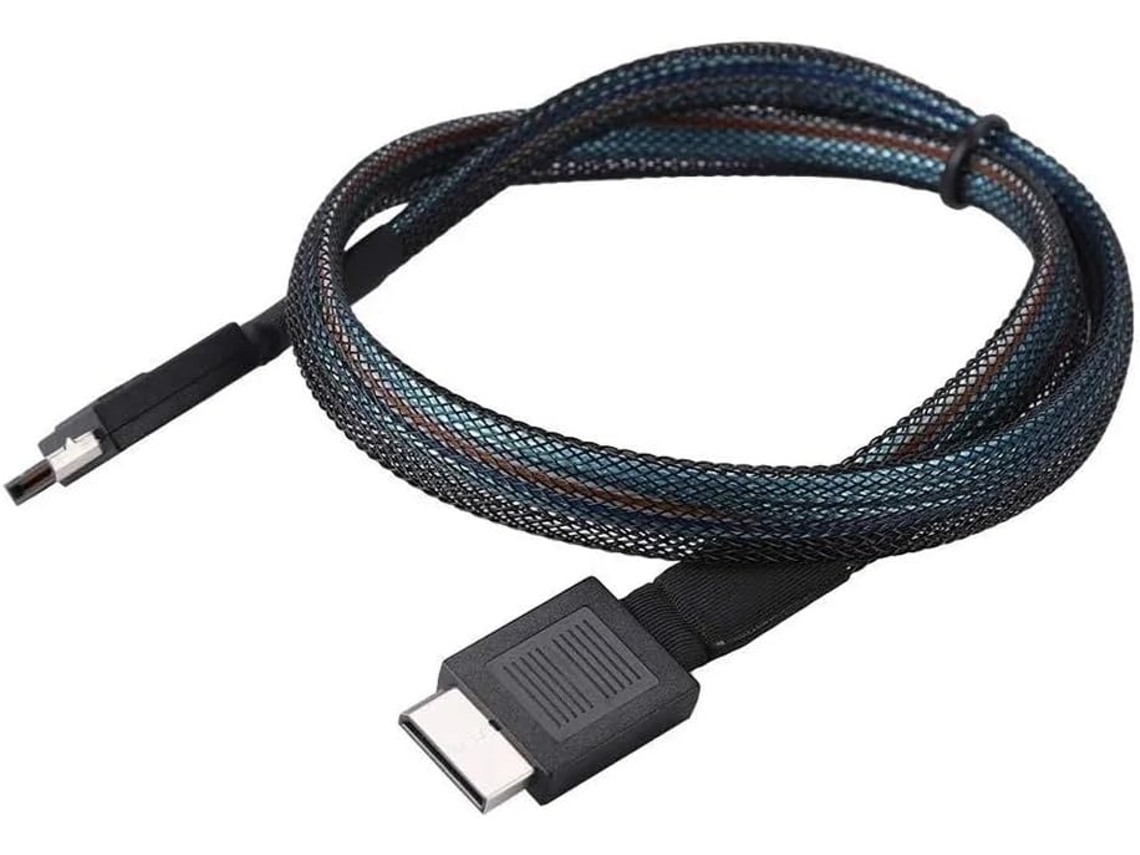 Cable De Extensión De Datos Mini Sas Pcie4.0 Oculink Sff-8611 De 24 Gbps Para Servidor (1 M)