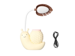2026-lámpara De Escritorio Led Con Portaplumas Y Carga Usb Funcional Luz Cute Para Estudiantes Niños Amarilla