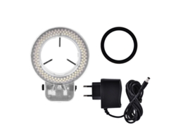 Lámpara Anular De 144 Led Con Brillo Ajustable Para Microscopio Y Cámara.