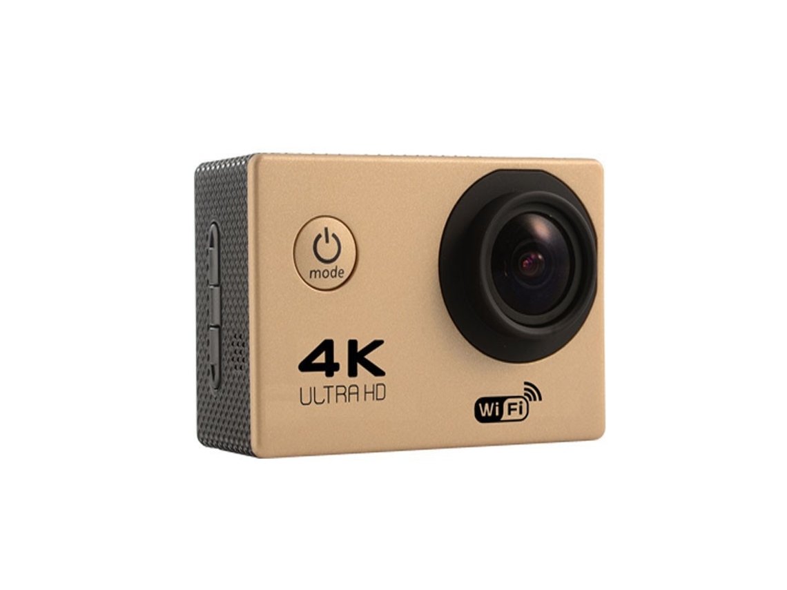 Cámara de acción Digitallab Mini, inalámbrica, Wi-Fi, inteligente, HD 4K, resistente al agua (dorada)