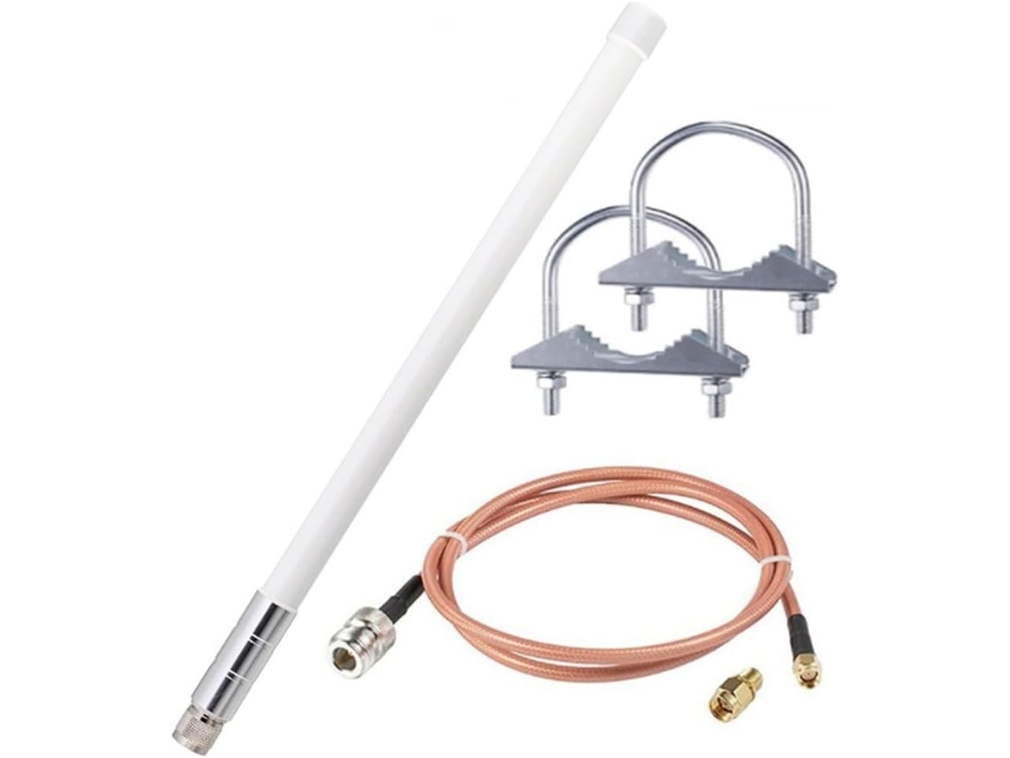 Antena Rak Wireless M1 Hnt 5 De 8 Dbi Para Minería De Helio, Incluye Cable Rg316 Con Pérdida De 1 M Y Señal Exterior N.