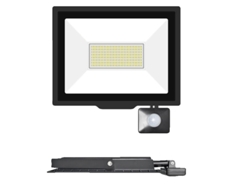 Foco de inducción LED, sensor PIR ajustable, para exteriores, 1 x 100 W, blanco natural OEM (3500-5500 K)