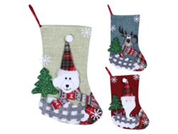 3 Piezas De Calcetines Navideños, Bolsa De Regalo, Colgante, Decoración Para Árbol De Navidad, Encantador Y Bonito.