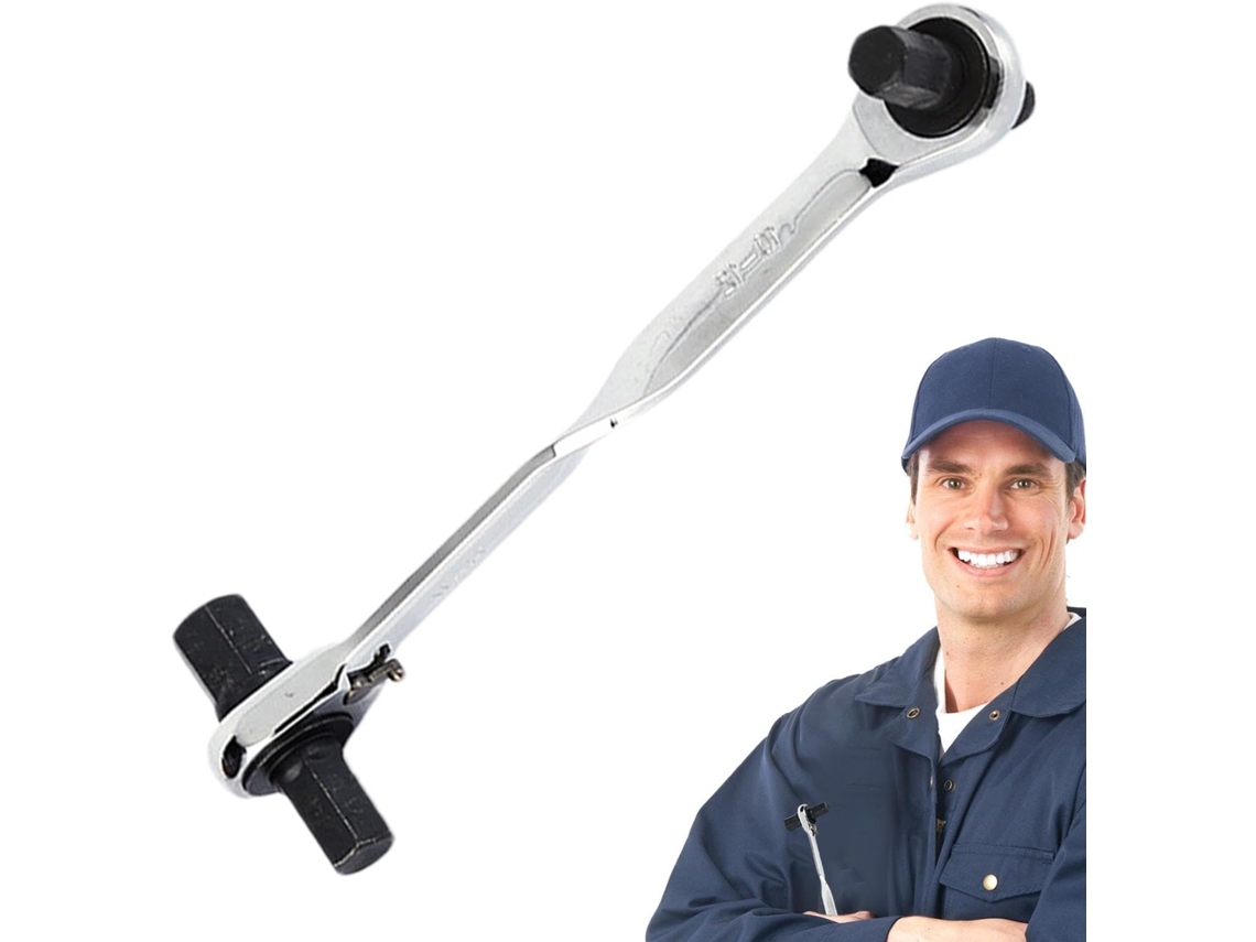Llave Combinada Reversible De Doble Cara, Llave De Trinquete 4 En 1 Con Cabezal Flexible, Herramient