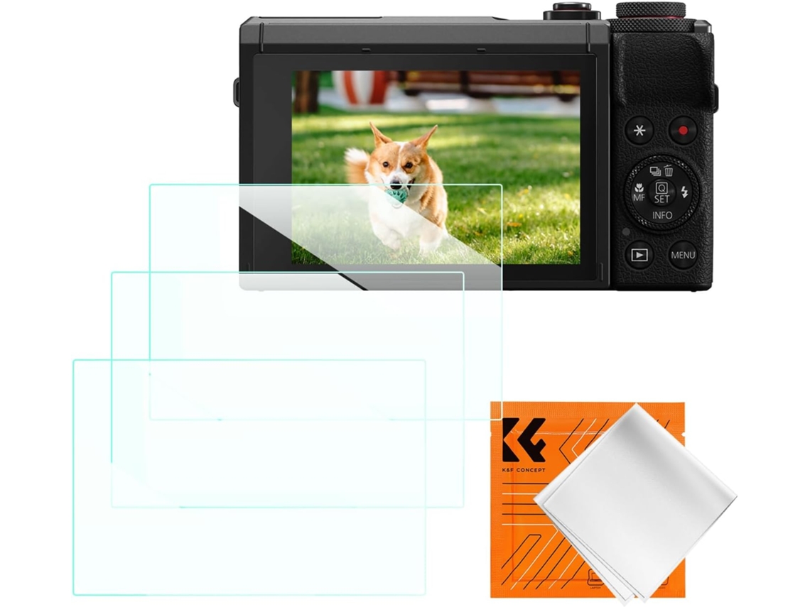 Kit Com 3 Protetores De Tela De Vidro Temperado Para Câmeras Canon G9x, G7x E G5x