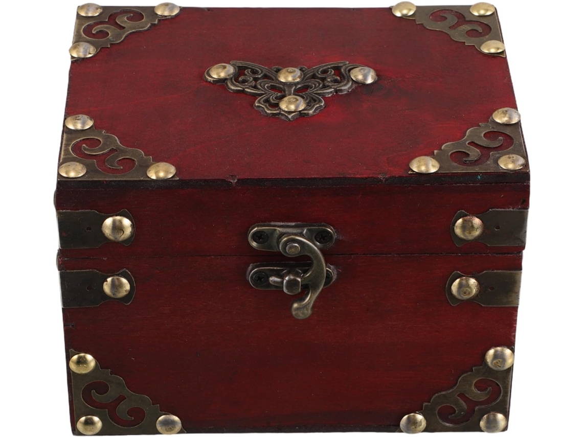 Joyero Madera Estilo Chino Retro Almacenamiento Prácticos Compartimentos Organizar Joyas Caja Tus Casa