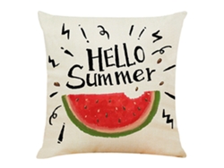 Funda De Almohada Verano De Algodón Y Lino - Funda De Almohada De Lino 45X45-B JEIIBRZUI