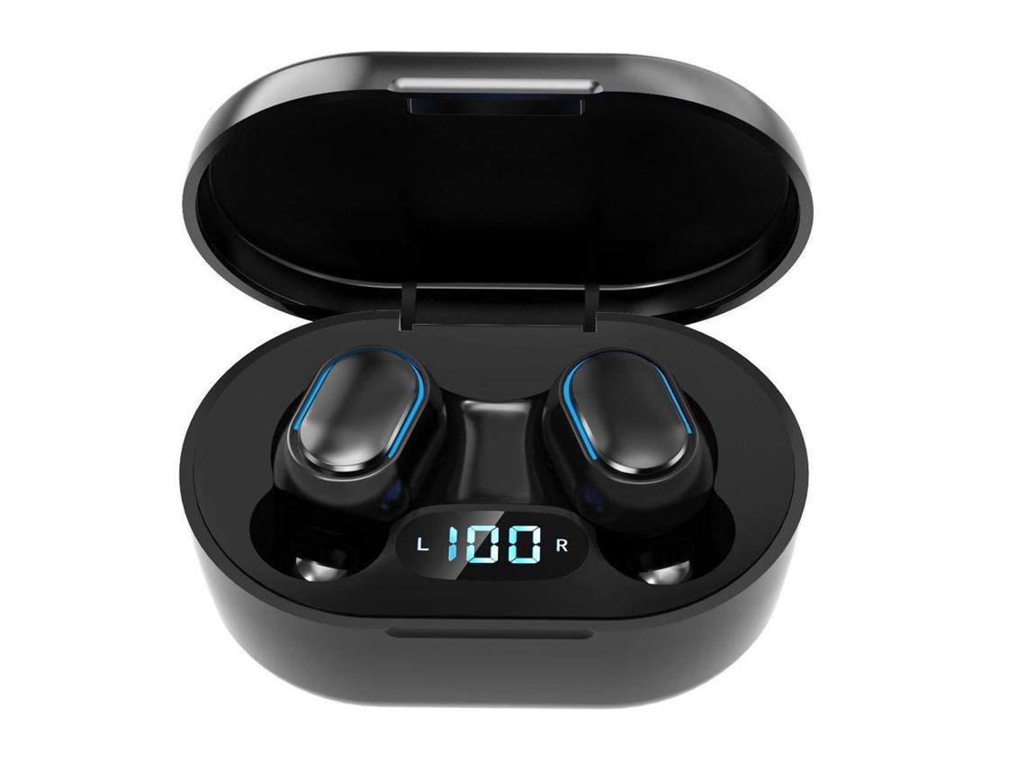 Fones De Ouvido Bt 5.0 Sports Mini Estéreo Hifi Sem Fio Com Tela Led De Potência Preto