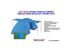 Piscinas tienda de campaña fibra de vidrio 460x231x211 cm 67419
