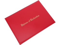 Portadiplomas De Cartón Rojo Impreso Tamaño A4, Con Funda Acolchada Para Certificado.