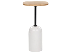 Mesa auxiliar de estilo moderno BELIANI Oasis de Hierro Blanco 30x30x59