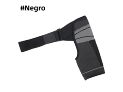 Soporte de hombro de una pieza, manga de compresión ajustable para soporte de brazo Mdug (negro L/XL)