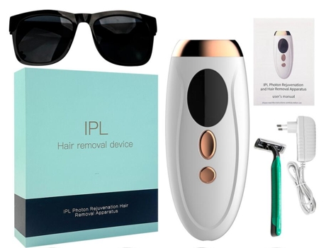 Depiladora de luz pulsada EZII XBH-01 IPL cara y cuerpo blanco