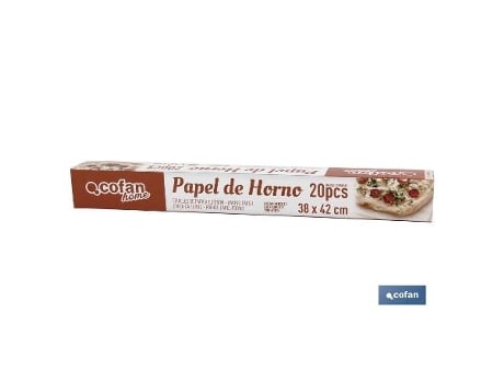 Hojas papel horno 20uds 38x42cm