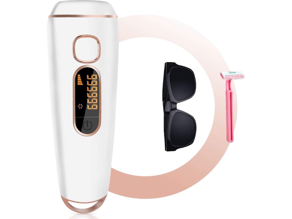 Depiladora de luz pulsada blanca Hentenhome T5