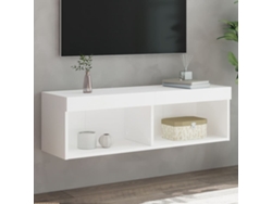 Mueble de TV | Mueble de TV | Mueble de TV con luces LED 100x30x30 cm Blanco
