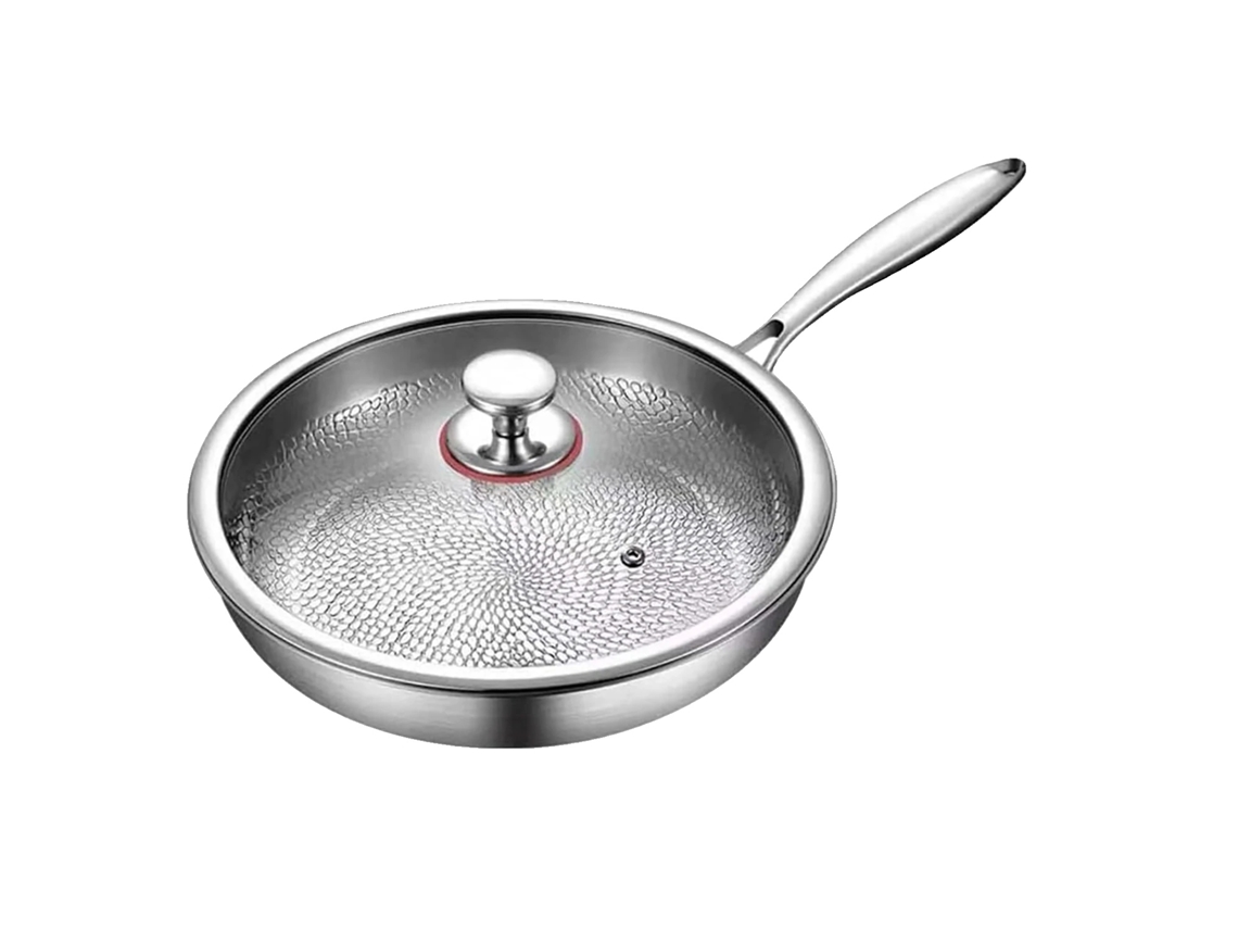 Sartén antiadherente con tapa que retiene el calor, 30 cm