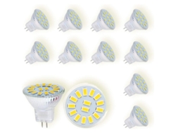 Bombillas Led Mr11 Gu4 12v 6000k 4w 500lm 120°, Equivalente A Halógena De 40w, Paquete De 10