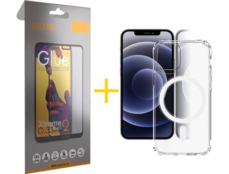 Carcasa + Protector de Pantalla para iPhone 11 Pro Max ACCETEL Transparente Claro