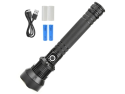 Antorcha LED, 150000 Antorcha LED de alto lumen, IPX7 a prueba de agua y 5 modos, Negro YIZHOOD