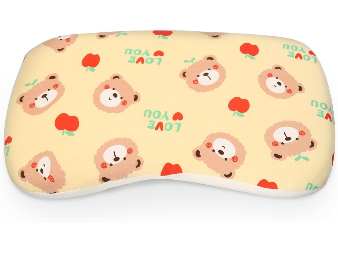 Almohada Para Bebé, Almohada De Espuma Viscoelástica Para Niños, Múltiples Patrones De Osos De Dibujos Animados, Amarillo