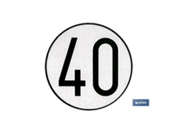 Placa de velocidad homologada 40