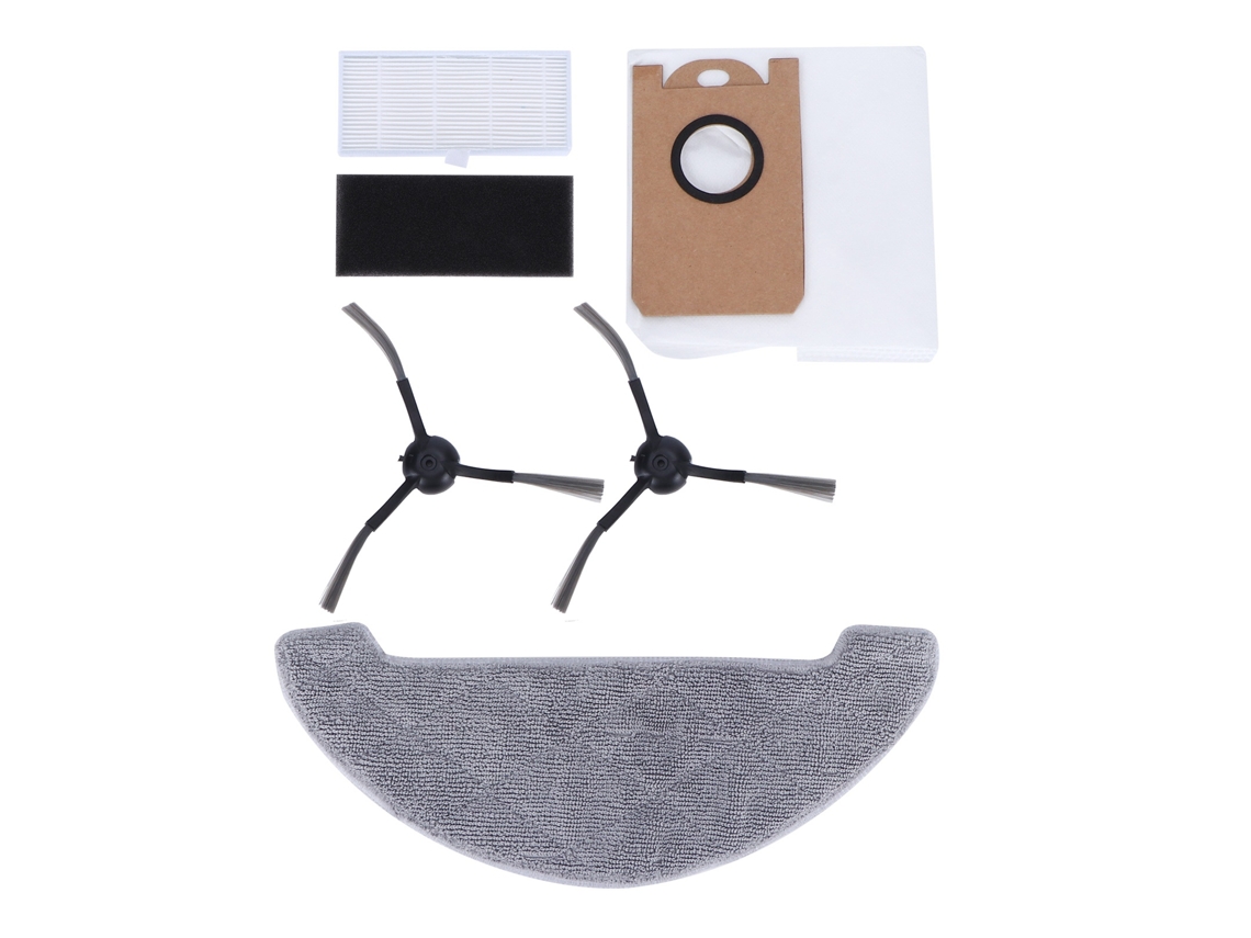 Kit de repuesto para el cepillo lateral, el filtro y la bolsa para el polvo del robot aspirador Proscenic M7 Max.