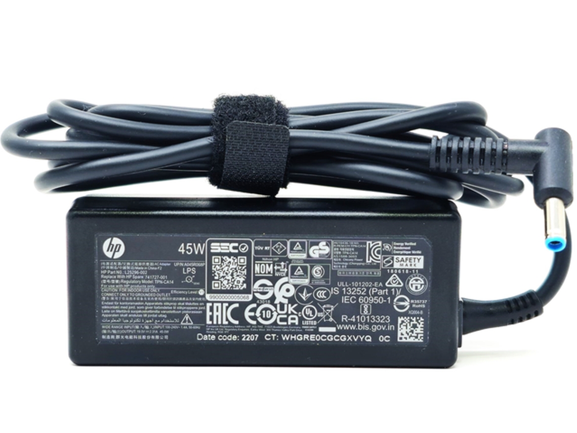 Cargador Original Para Portátil Hp 19,5 V 2,31 A 45 W 4,5 X 2,8 Mm Con Pin Central - 740015-003