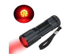 2026-19612-linterna Roja Potente 670nm 9 Led Aluminio Anti-deslizante Impermeable