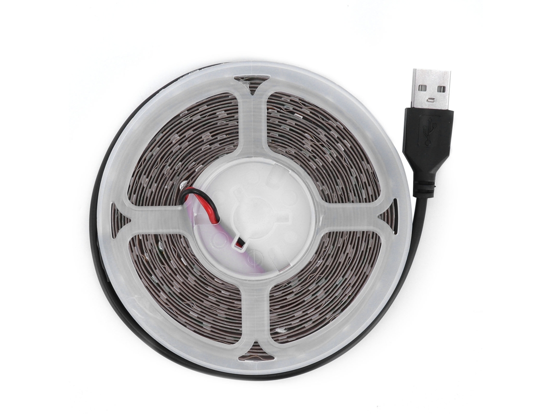 Rebe-tira Led De 5m/16.4in Con Alimentación Usb 5v, Adhesivo Fuerte, Luz Blanca Cálida Para Decoración De Dormitorio, Cocina Y Hogar