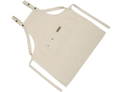 Delantal De Cocina Liso De Algodón, Accesorio Para Camareros De Restaurante, Color Beige.