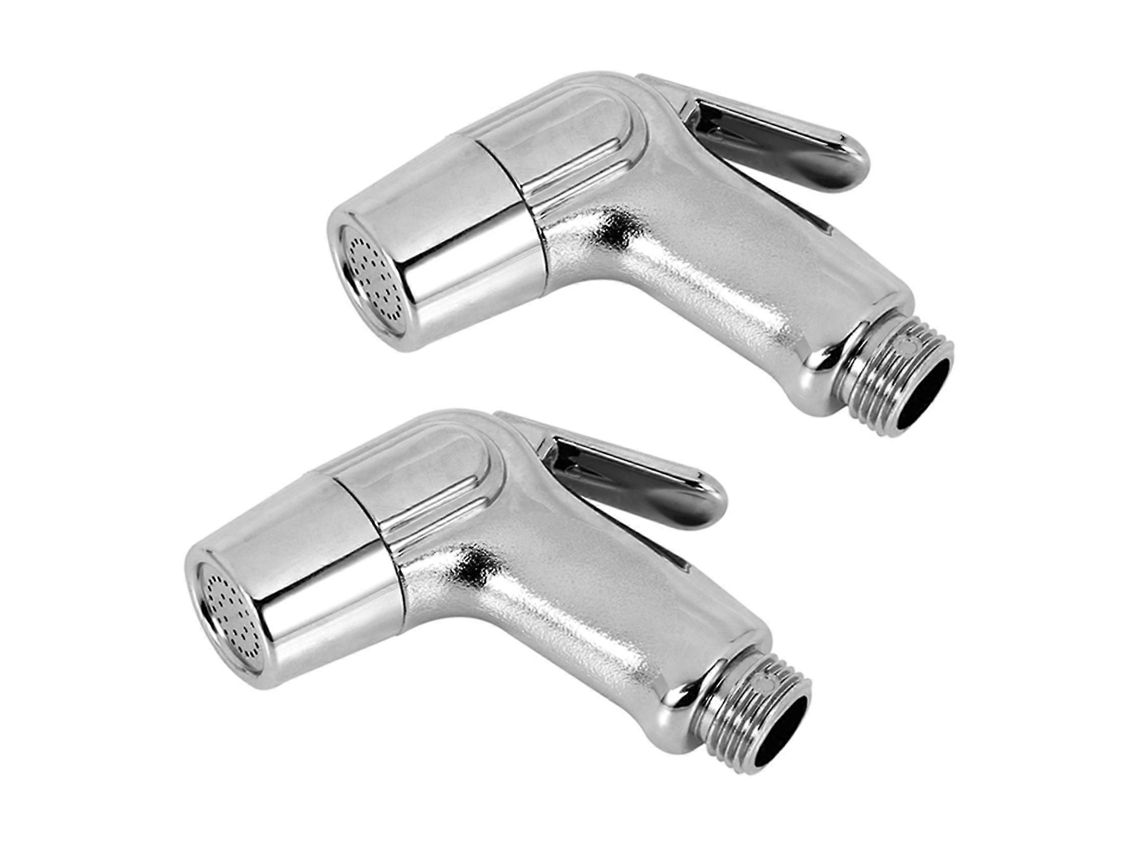 Mixer De Ducha Manual Higiene Íntima Abs Baño Inodoro Color Plata 2 Unidades 1/2 Pulgada