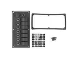 Panel De Interruptores Rocker 7 Gang 5a X4 10a X2 15a X2 Con Protector Para Yates Rv 12v