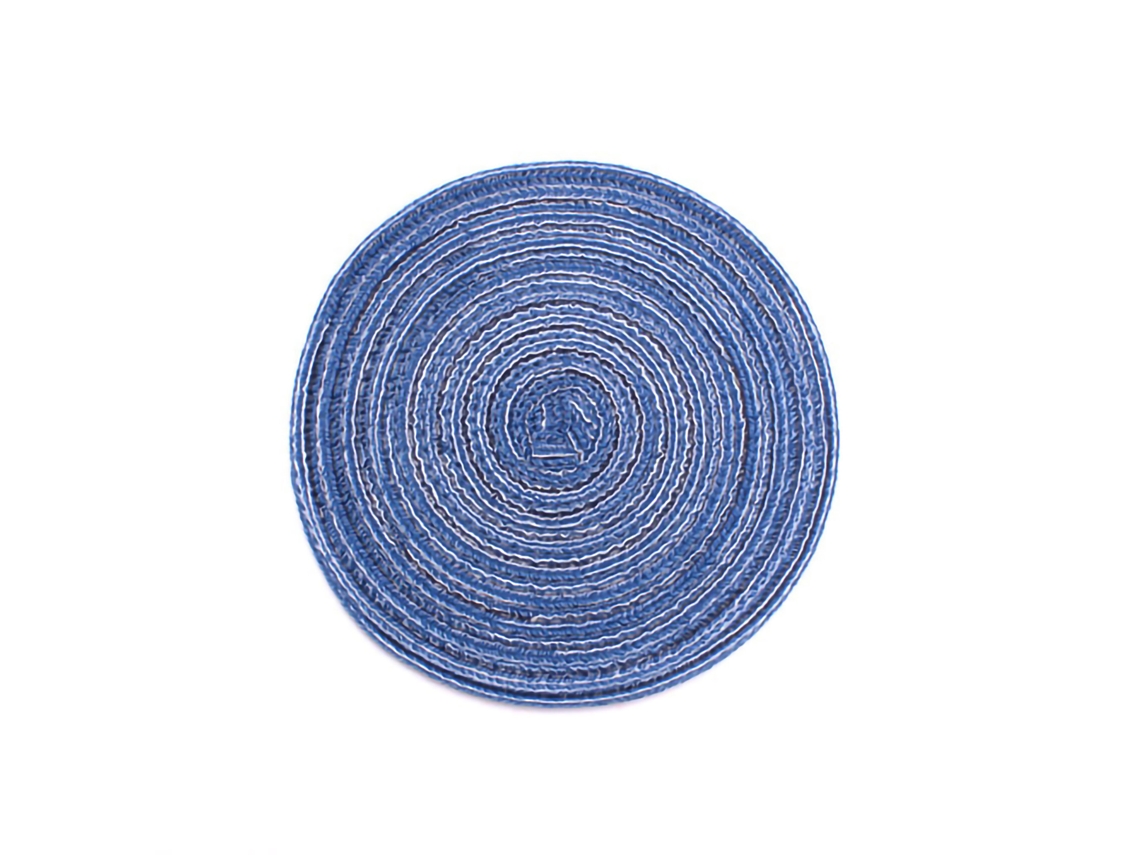 Juego De 4 Posavasos Redondos Decorativos De Tela Termoaislante Para Mesa De Comedor De 30 Cm.