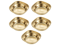 Juego de 5 platos laterales de acero inoxidable, 8,2 cm MEOIRUERY