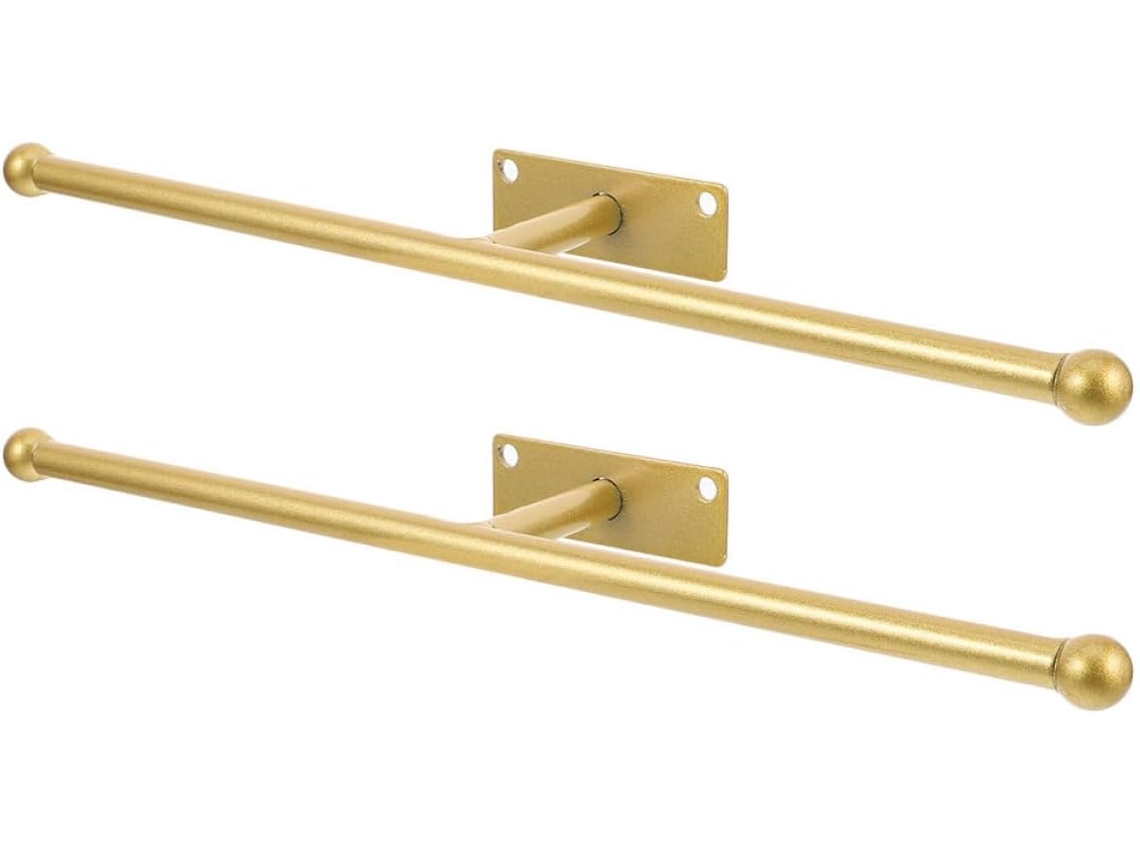 Soporte Pared Hierro Dorado Joyas Juego 2 Soportes Collares Pulseras Anillos Gafas Organizador Compacto