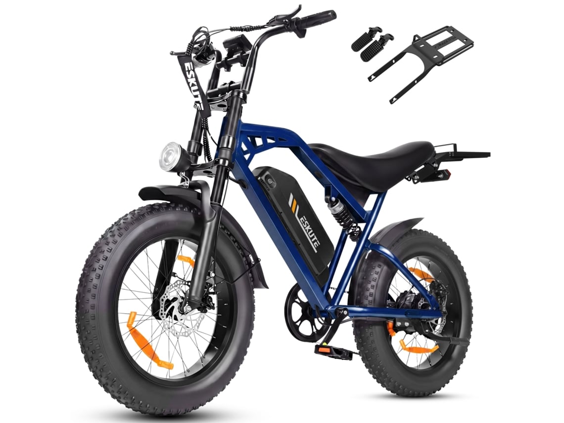 Bicicleta Elétrica Todo-o-terreno Eskute V202, Bateria De Longo Alcance De 48v 20,8ah, Suspensão Dupla.