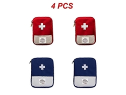 Mini botiquín portátil de primeros auxilios para viajes, acampadas y supervivencia, ideal para emergencias y actividades al aire libre. Incluye estuche de transporte.