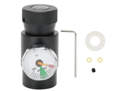 Válvula Adaptadora De Recarga De Co2 Con Manómetro De Presión De 3000 Psi, Cabezal Macho De 8 Mm, Color Negro, Para Refrescos.