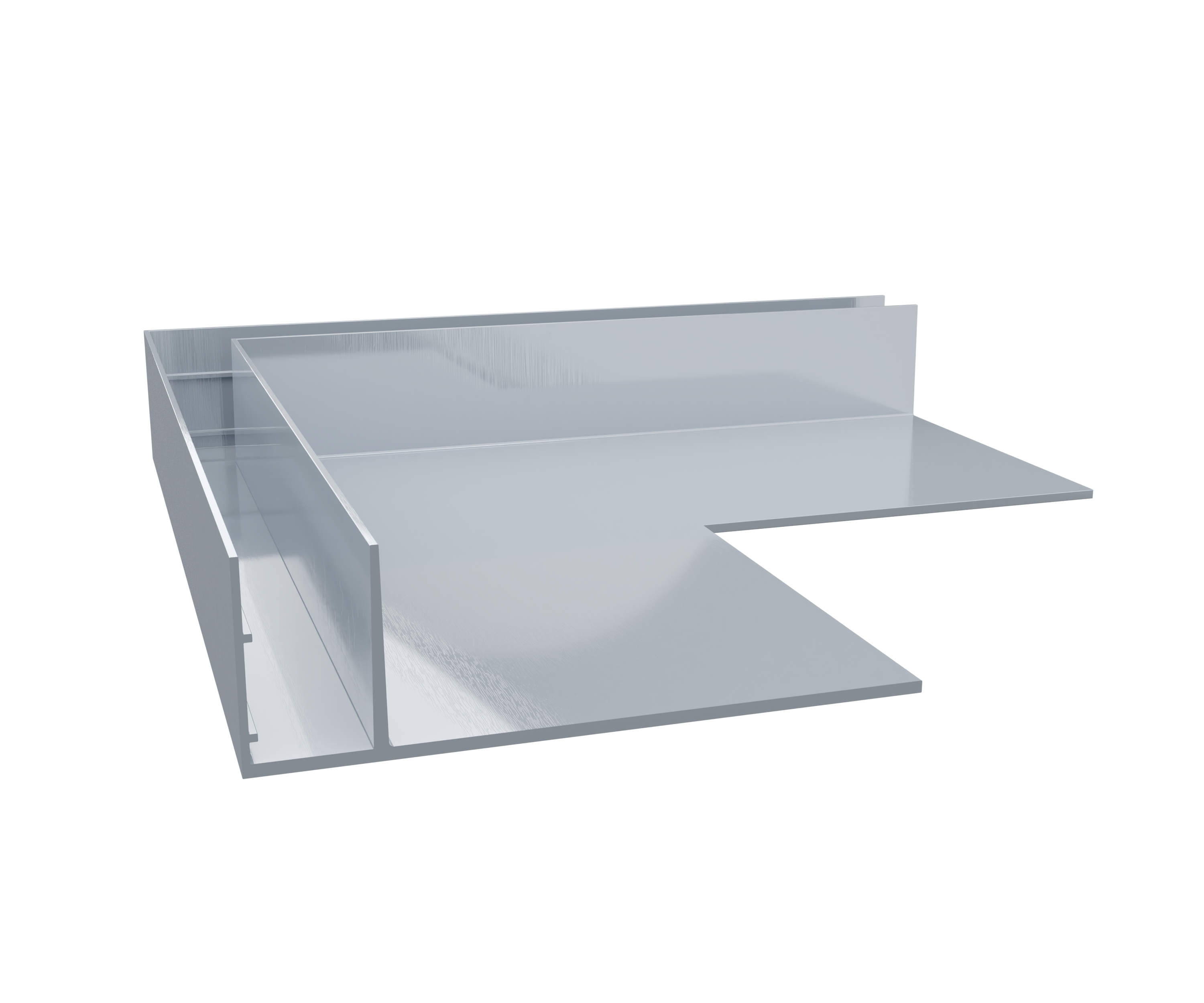 Renoplast® Perfil Lineal De Aluminio Renodrain | Suelo Ventilado | Soporte Angular De 90° Para Canaletas, Variante Xl