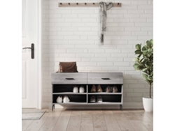 Banco Zapatero Organizador en Derivados de Madera Gris Sonoma 102X35X55 Cm