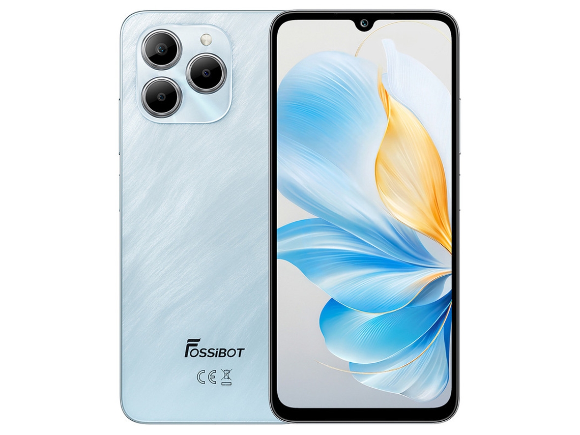 Teléfono inteligente S2 4g Android 14 desbloqueado Teléfono móvil 8gb Ram 256gb Rom Batería de 5000mah Dual 4g Sim NFC Azul Fossibot
