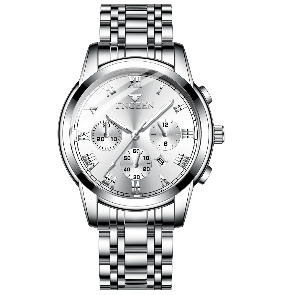 Reloj De Cuarzo Informal De Lujo Para Hombre, Resistente Al Agua Y Con Indicador De Fecha.