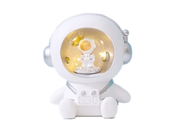 Luz Noturna Astronauta Caixa Para Moedas Decoração De Mesa Presente De Aniversário Para Crianças Meninas Branco