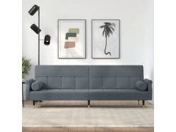 Sofá Cama | Sofá De Salón | Sofá De Descanso Con Cojines Terciopelo Gris Oscuro
