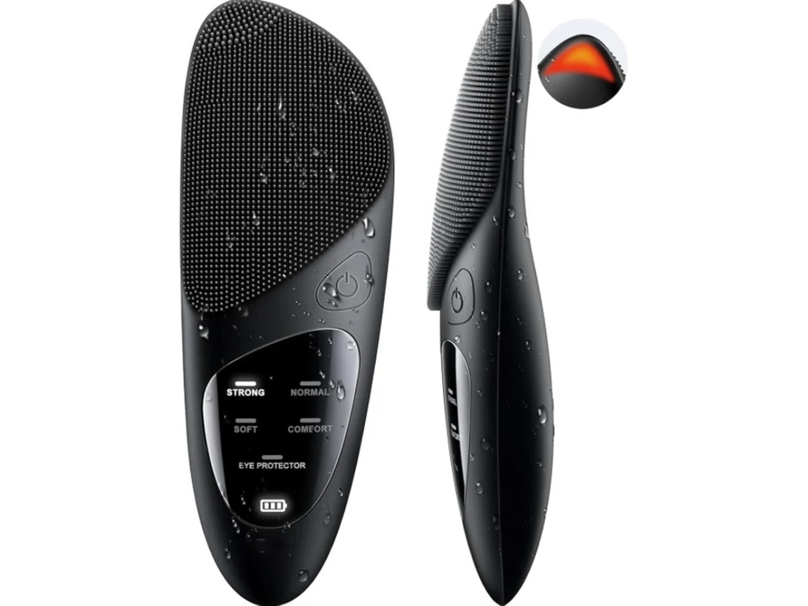 Cepillo de limpieza facial de silicona para exfoliación facial, impermeable, recargable, 4 modos de limpieza.