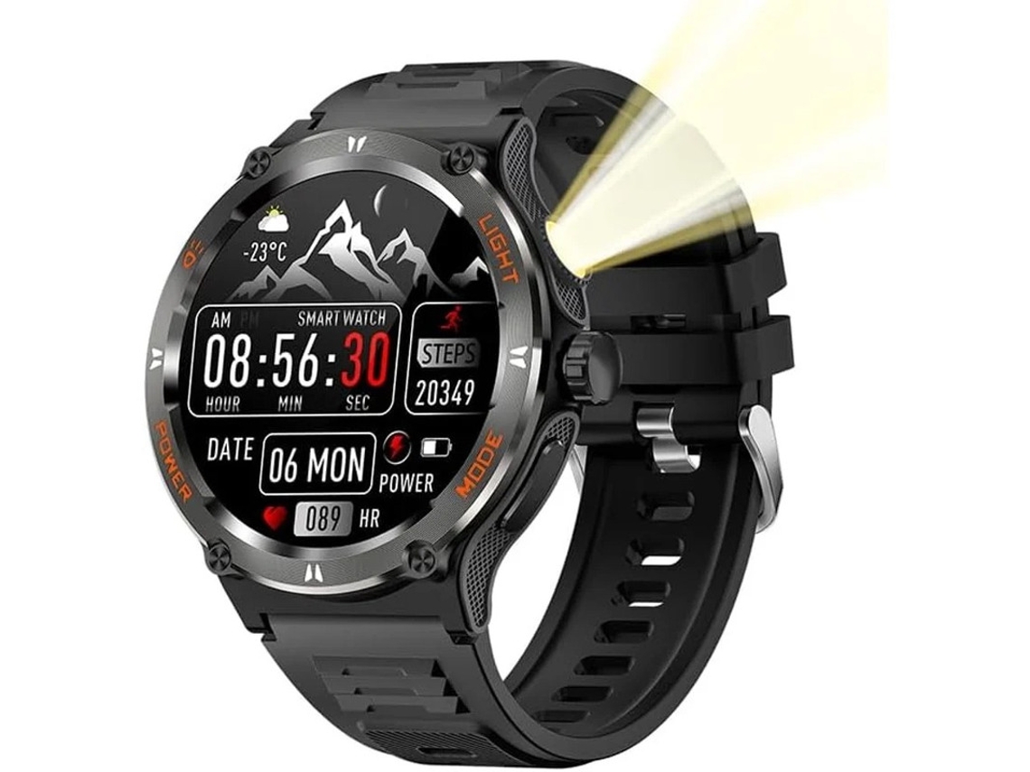 Reloj inteligente deportivo Bestvite para hombre, pantalla táctil HD de 1,53'', resistente al agua hasta 3 ATM, monitor de frecuencia cardíaca y oxígeno en sangre.