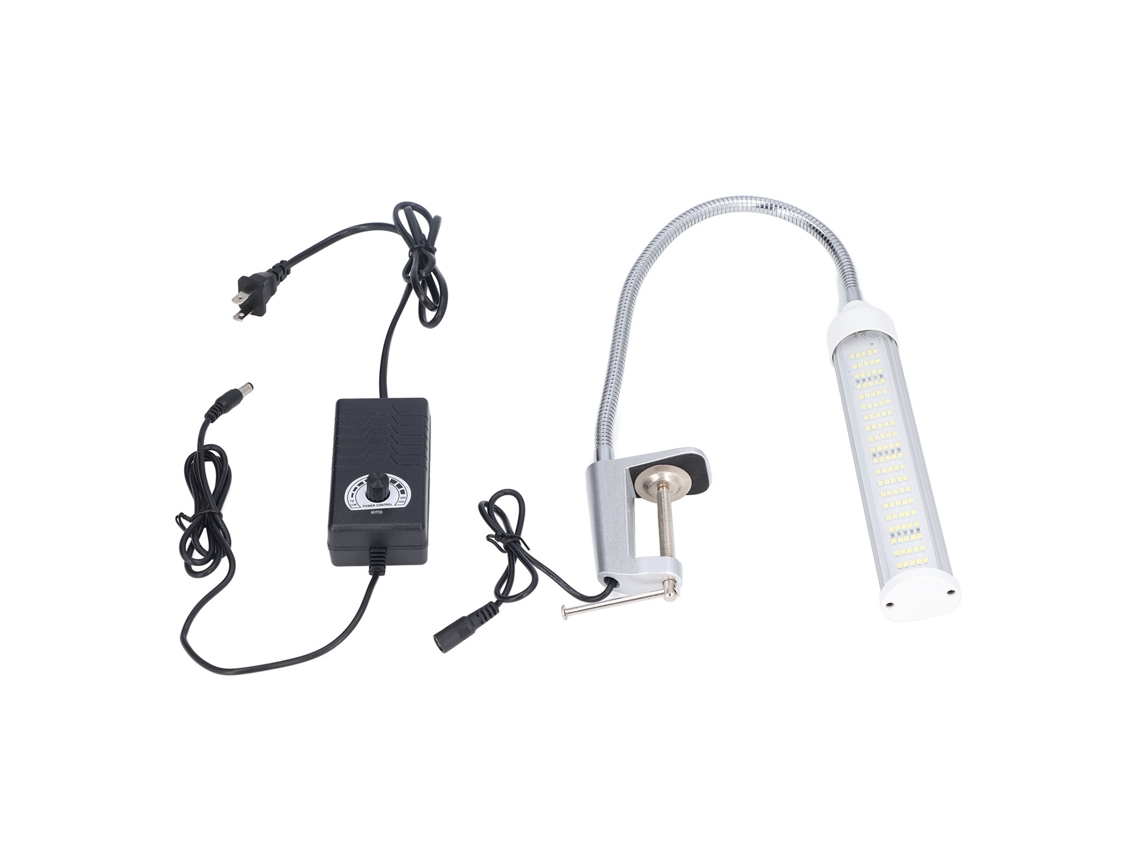 Yncm2026-luz De Trabajo Led Gooseneck Con Pinza C Plata 21w Regulable Para Herramientas De Máquina Aluminio